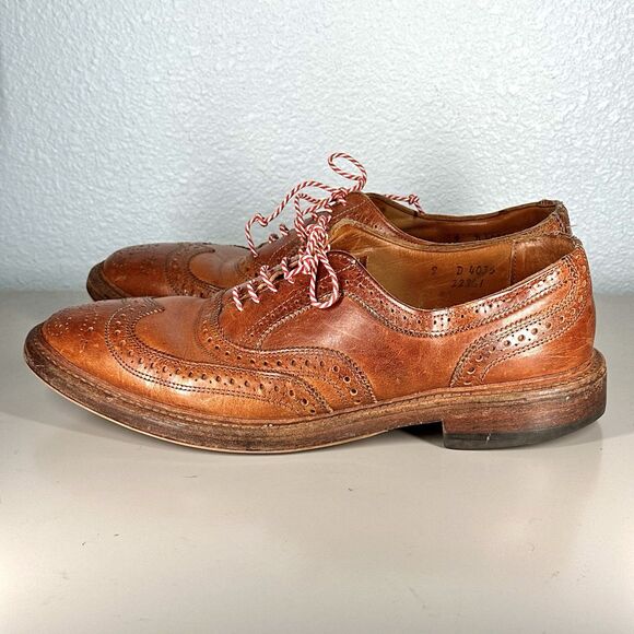 Allen Edmonds McTavish Shoes Brown Wingtip Leather Dress Dainite Mens Size 9 D main image 2